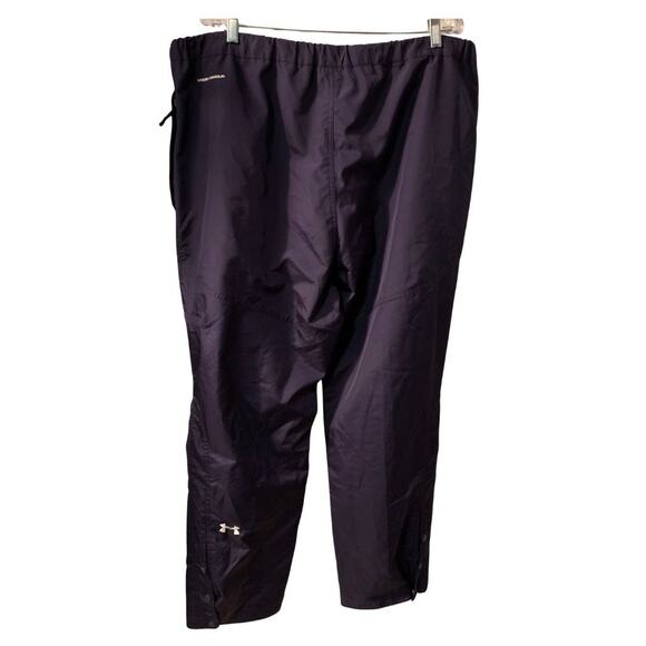 Vintage Under Armour Womens Belted Rain Pants Size XXL Navy Blue Ankle Snaps - Picture 2 of 10